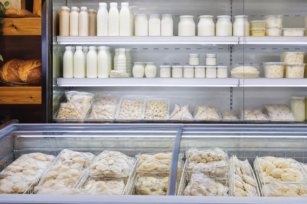 Chilled and frozen counter with Eastern European products