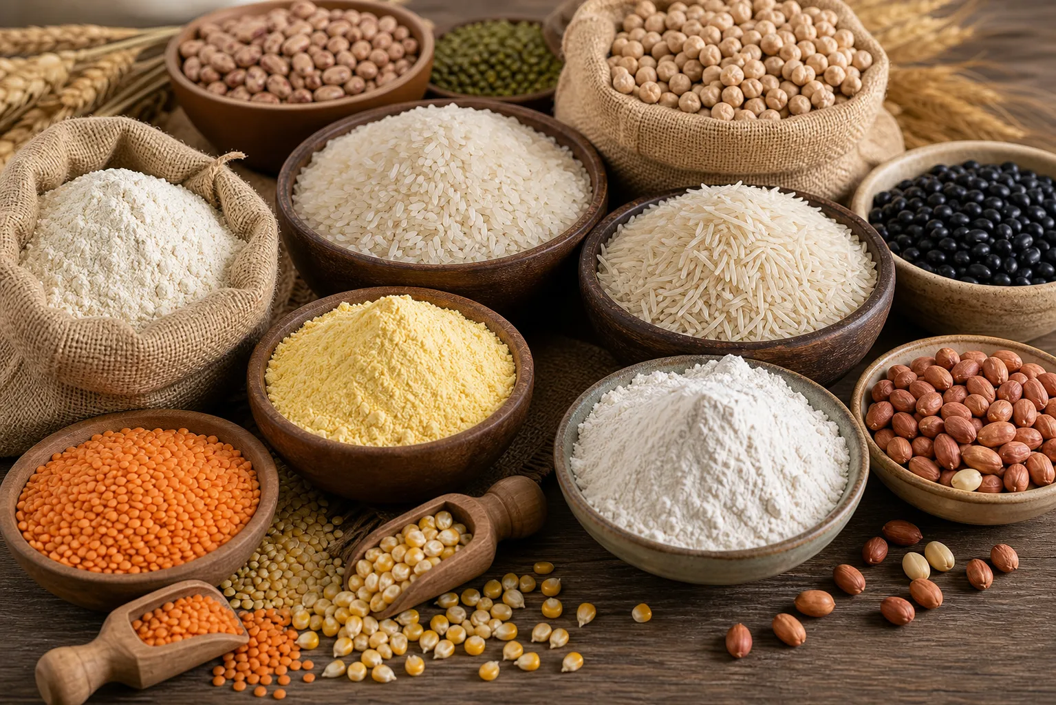 Riso, farine e legumi per cucine internazionali